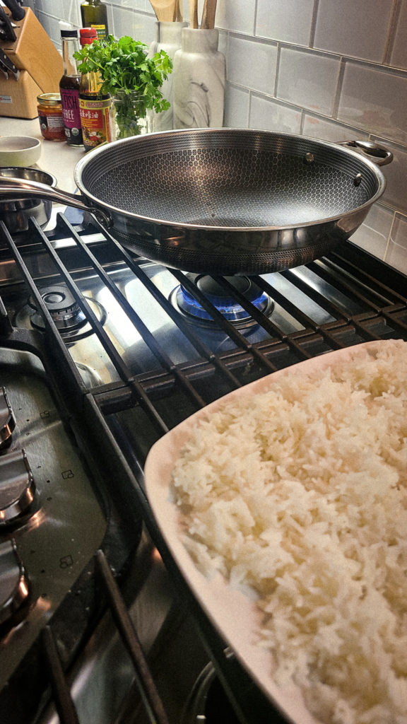 Plain Jasmine Rice and Wok