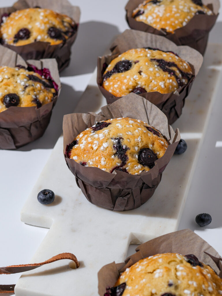 Blueberry Muffins in Tin